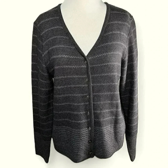Preview International Sweaters - Preview International Wool and Cotton Blend Button-up Cardigan
